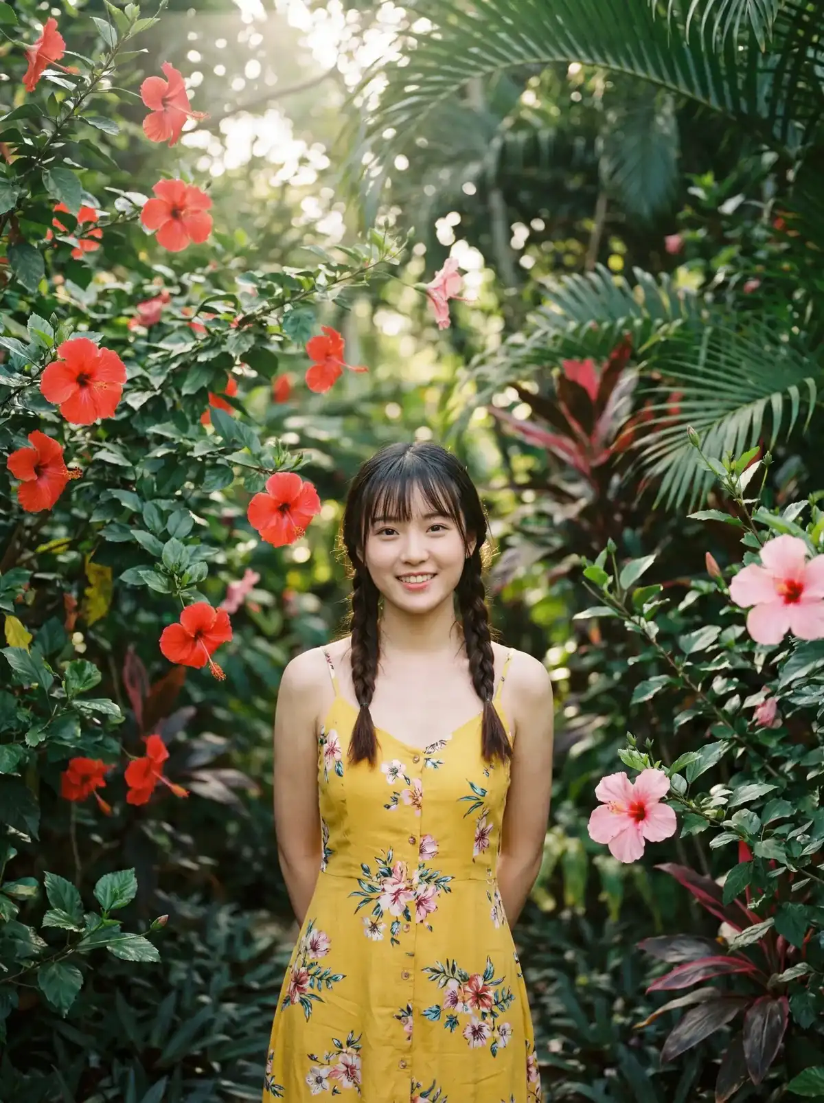 爱情岛论坛 嘉宾在热带花园中的写真